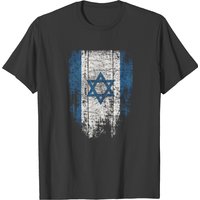 T-shirt Distress du Drapeau d'Israël pour Hommes