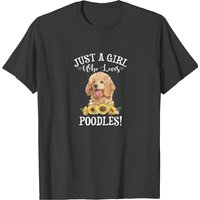 T-shirt Poodle pour hommes en noir