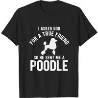 T-shirt Poodle Animals pour hommes en noir