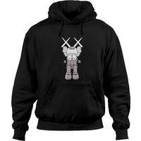 Kaws Scan Unisex Hoodies in Black