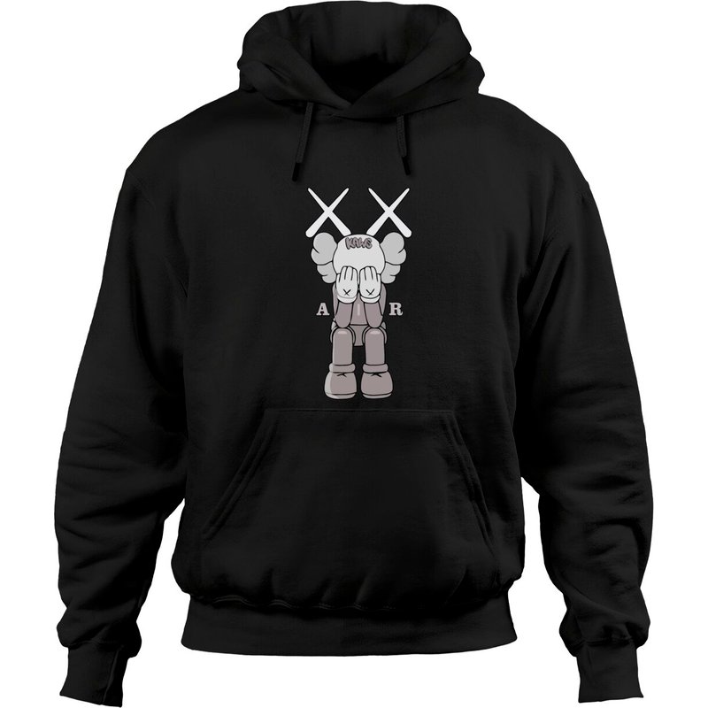Hoodies Unisex Kaws Scan en Noir — Sweats à capuche pour hommes