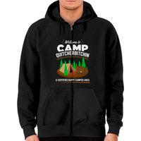 Hoodie zippé Camp Quitcherbitchin Certifié Heureux pour Unisexe — Sweats à capuche pour hommes