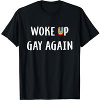 T-shirt LGBT Pride Rainbow Woke Up Gay Again pour hommes