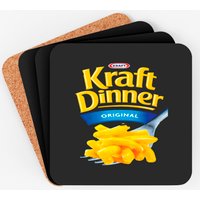 Kraft Dinner Mac N Cheese Coasters with Cork Bottom — Coasters & Placemats