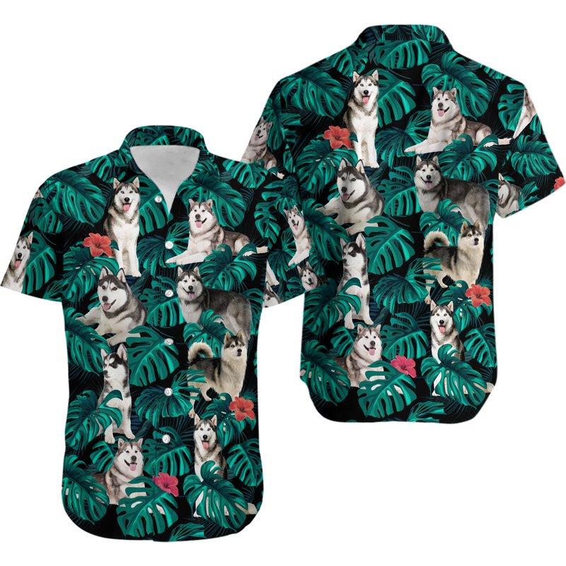 Chemise Hawaii Husky pour Unisexe — Chemises décontractées pour hommes