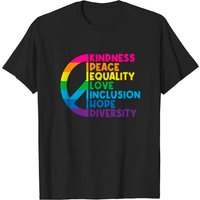 T-shirt Kindness Peace Equality Love Inclusion Hope Diversity — T-shirts pour hommes