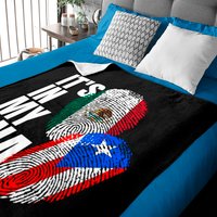 Puerto Rican and Mexican DNA Mix Flag Baby Blanket