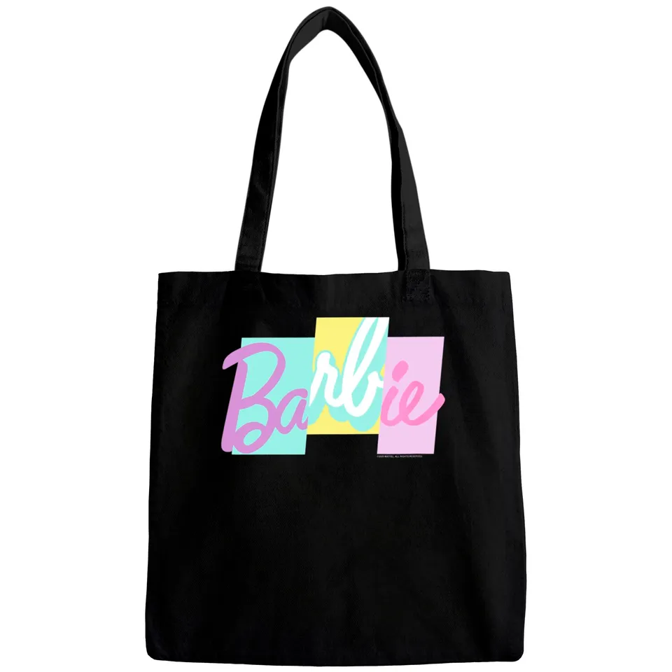 Barbie Panel Logo Tote Bags