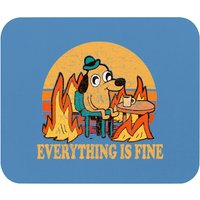Tapis de souris Meme Chien qui Boit du Café Everything Is Fine