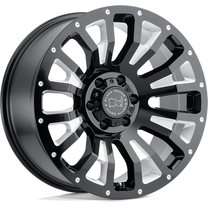 Black Rhino Pinatubo Gloss Black Milled Wheels - 20x12 -6x139.7 — Wheels & Rims