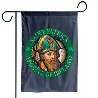 Saint Patrick Apostle of Ireland Distressed Garden Flag