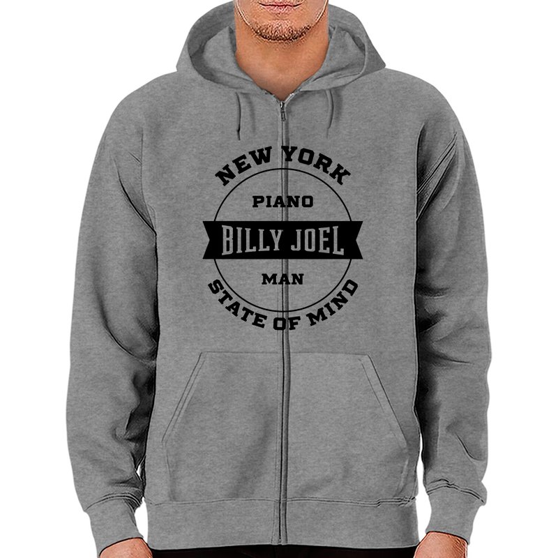 Billy Joel - New York State Of Mind Hoodie Zippé — Sweats à capuche pour hommes