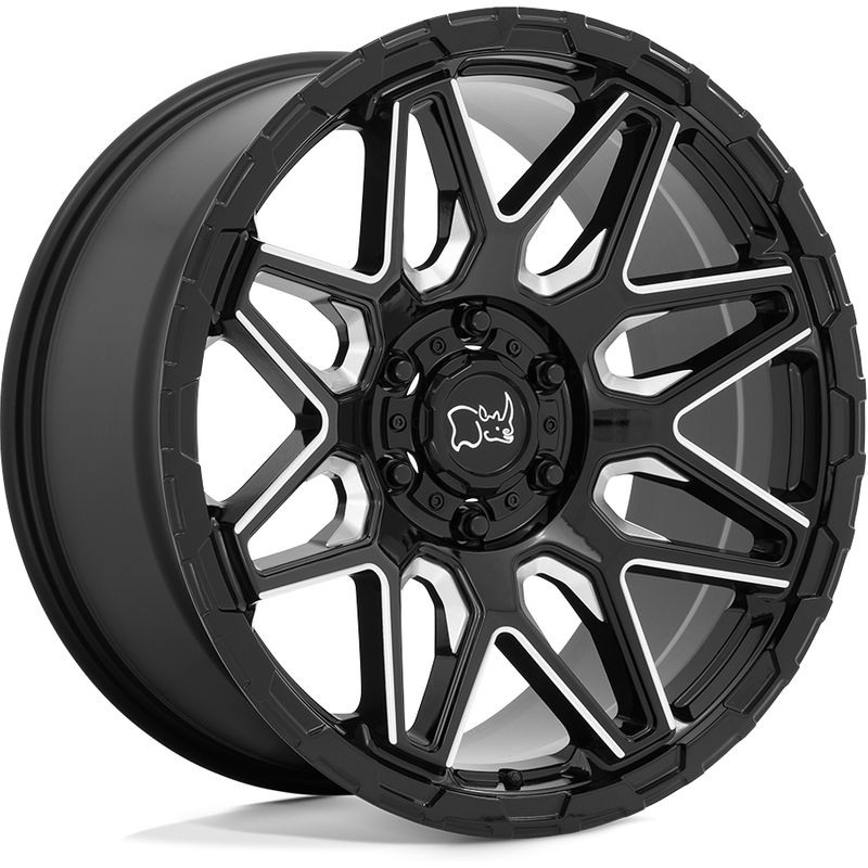 Black Rhino Shockwave Black Milled Spoke 20x9.5 Rims 6x135 Bolt Pattern — Wheels & Rims