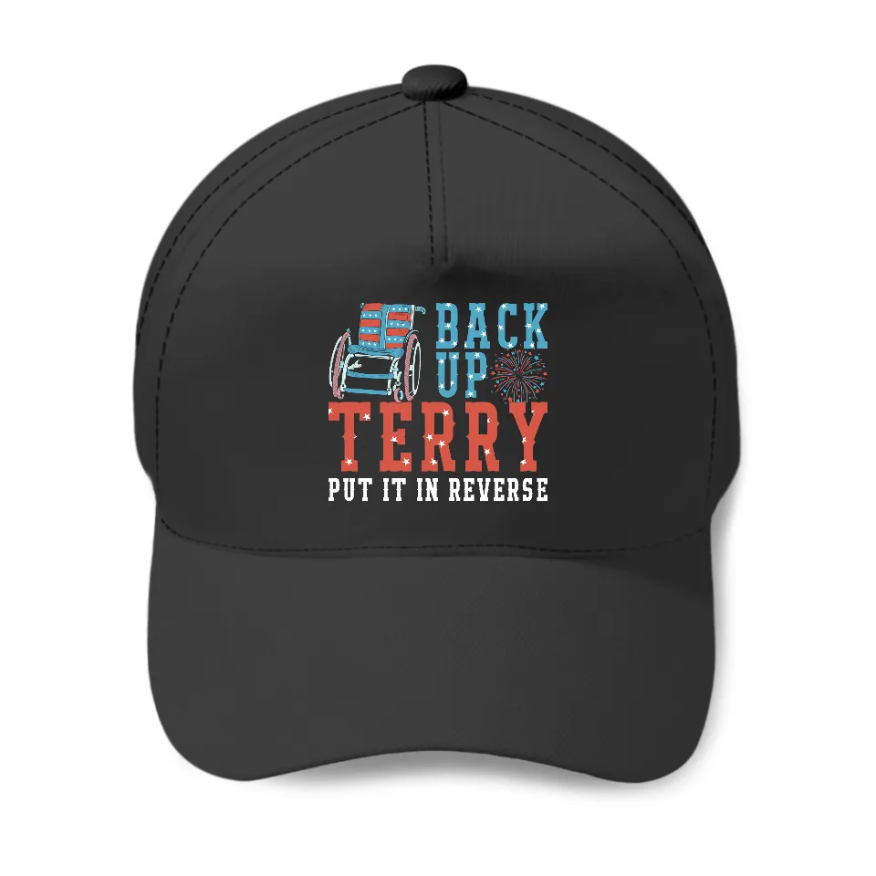 Casquette Back Up Terry Put It In Reverse Drapeau US 4 juillet — Casquette de baseball
