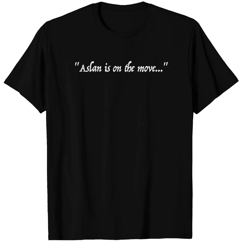 T-shirt pour hommes Aslan Is On The Move en noir — T-shirts pour hommes