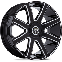 DUB DC273 Pull Gloss Black Milled Jantes 24x10 5x115
