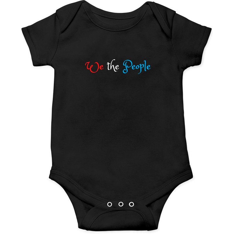 Kid Rock We The People Onesies in Red White And Blue Script — Baby Onesies