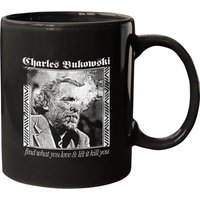 Charles Bukowski /// Aesthetic Faded Punkstyle Design - Charles Bukowski - Mugs