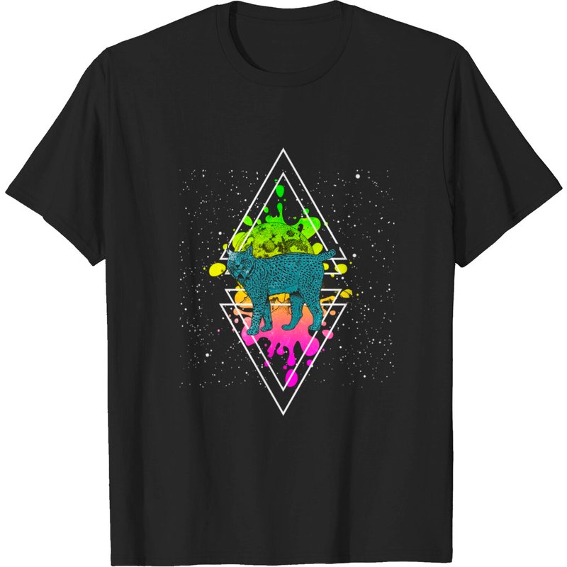 T-shirt Noir pour Hommes Lynx — T-shirts pour hommes