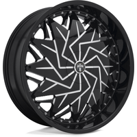 DUB S231 Dazr Gloss Black Milled Wheels 26x10 5x114.3 — Wheels & Rims