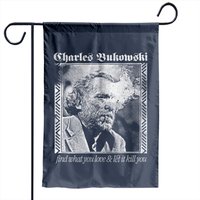 Charles Bukowski Garden Flags - Aesthetic Faded Punkstyle Design