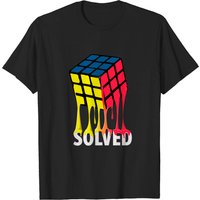 Solved Melting Rubik's Cube Design T-Shirt for Men