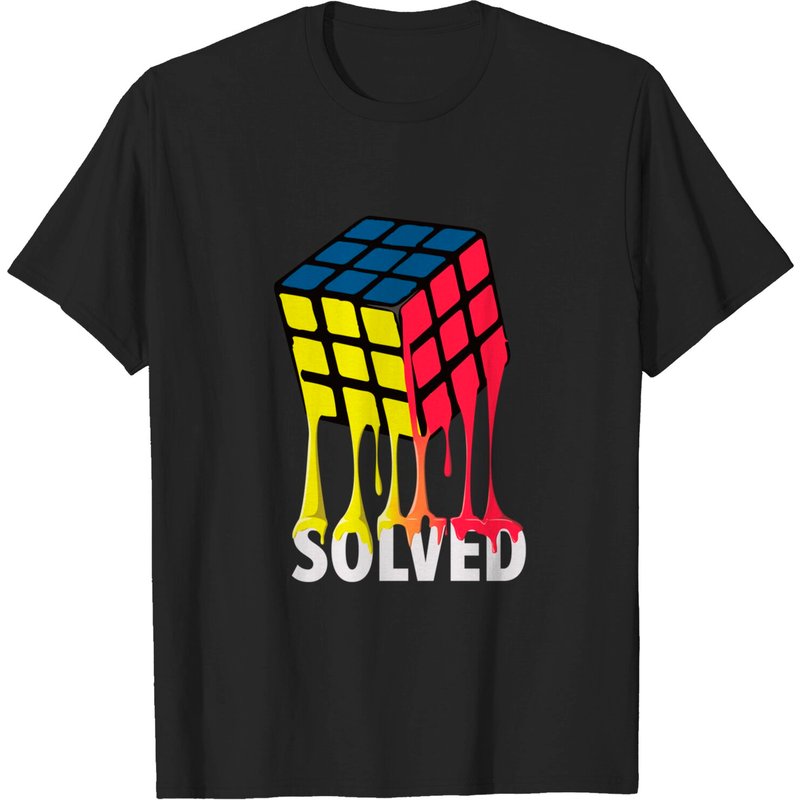 T-shirt pour hommes avec design de Rubik's Cube fondu — T-shirts pour hommes