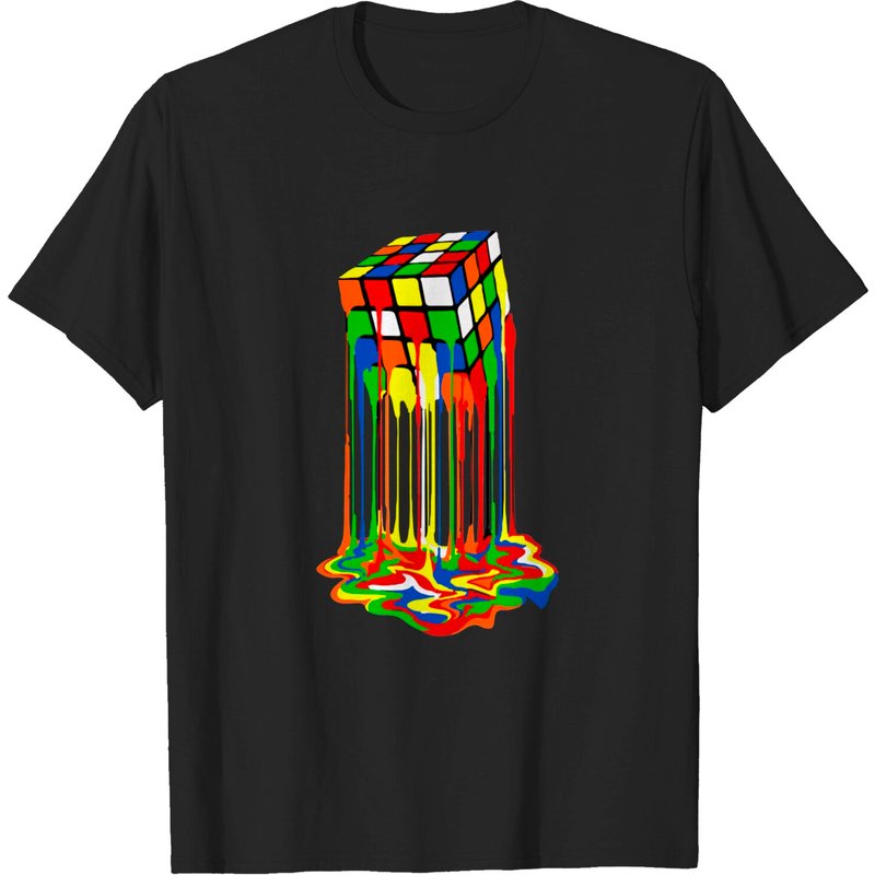 T-shirt pour hommes Rubix Cube Abstraction Arc-en-ciel — T-shirts pour hommes