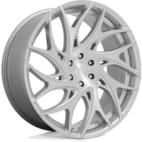 DUB S261 G.O.A.T. Silver Brushed 20x9 Rims 5x114.3 Bolt Pattern — Wheels & Rims