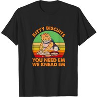 T-shirt Kitty Biscuits We Knead Em pour hommes en noir
