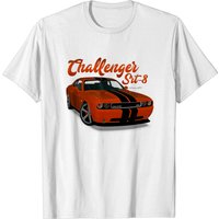 T-shirt pour hommes Challenger Srt-8 avec rayure orange avant