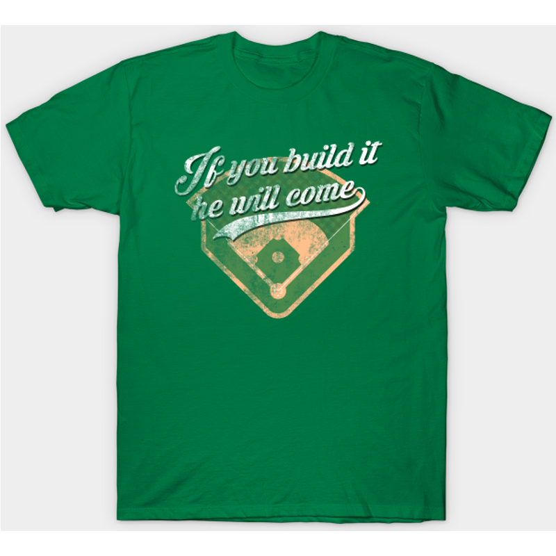 T-shirt Distressé Field Of Dreams pour Hommes en Bleu Royal — T-shirts pour hommes