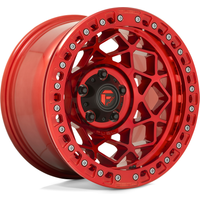 Fuel D121 Unit Beadlock Red 17x9 Wheels - 5x127 Bolt Pattern