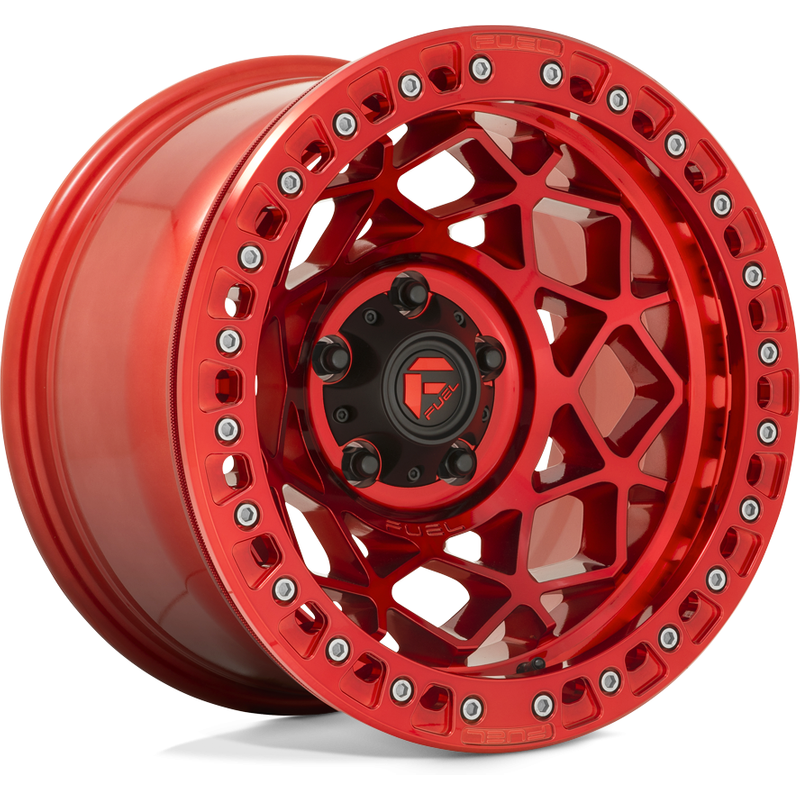 Fuel D121 Unit Beadlock Red 17x9 Wheels - 5x127 Bolt Pattern — Wheels & Rims