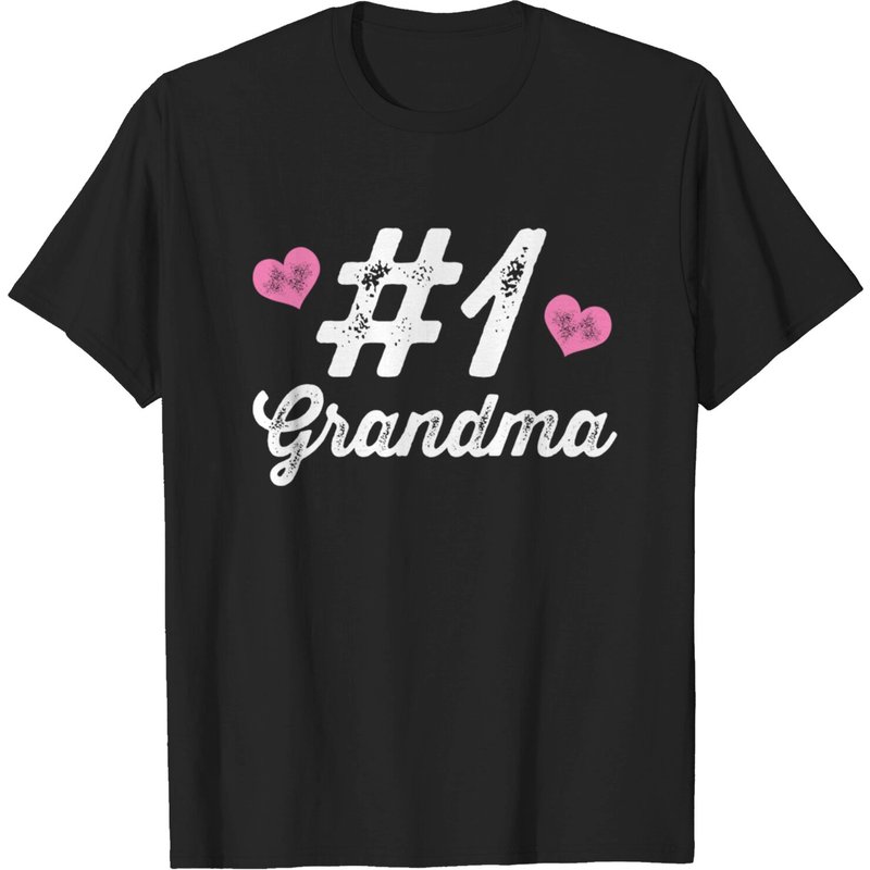 Number 1 Grandma T-Shirt for Men in Black