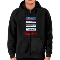 Hoodies zippés I Cruise Carnival Only pour unisexe noir — Sweats à capuche pour hommes