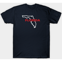 Florida Map Outline T-Shirt for Men in Royal Blue — Mens T Shirts