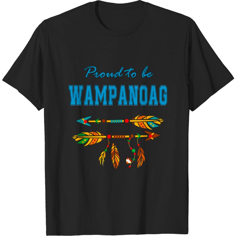 T-shirt Homme Fier d'être Wampanoag en Noir — T-shirts pour hommes