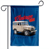 Vintage Land Cruiser Garden Flags - Double-Sided Print