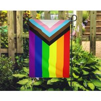 Progress Pride LGBTQ Garden Flag