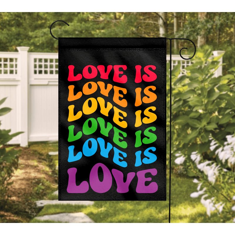Love Is Pride Rainbow Flag - Gay Pride Garden Decor — Decorative Flags