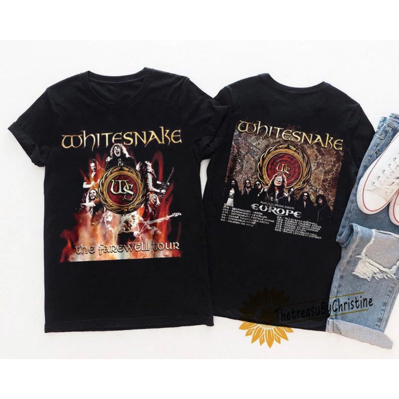 Whitesnake The Farewell Europe Tour 2022 Men's T-Shirt — Mens T Shirts