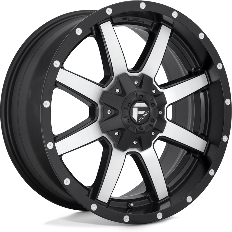 Roues Fuel D537 Maverick Machined Black - 17x9 - 6x135 -12 Offset — Roues et jantes