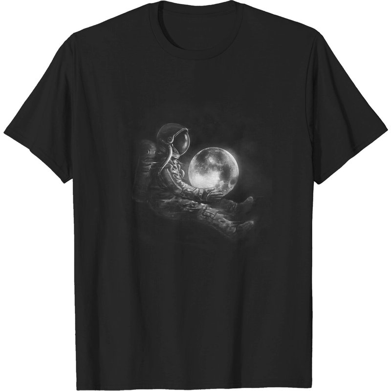 T-shirt Moon Play pour hommes en noir — T-shirts pour hommes