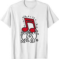 T-shirt pour hommes Keith Haring en couleurs unies et chinées