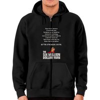 Hoodie zippé The Six Million Dollar Man pour unisexe — Sweats à capuche pour hommes