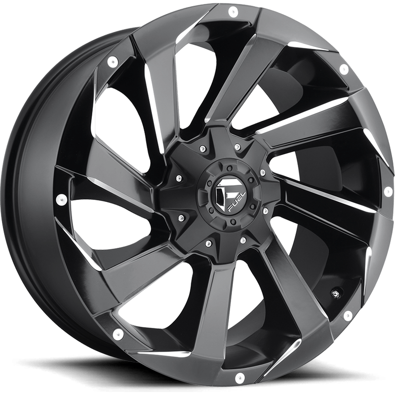 Fuel D592 Razor Black Milled Wheels - 20x9 - 5x139.7 Bolt Pattern — Wheels & Rims