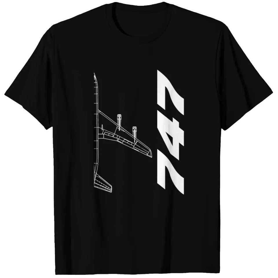 Boeing 747 Airplane Pilot T-Shirt for Men — Mens T Shirts