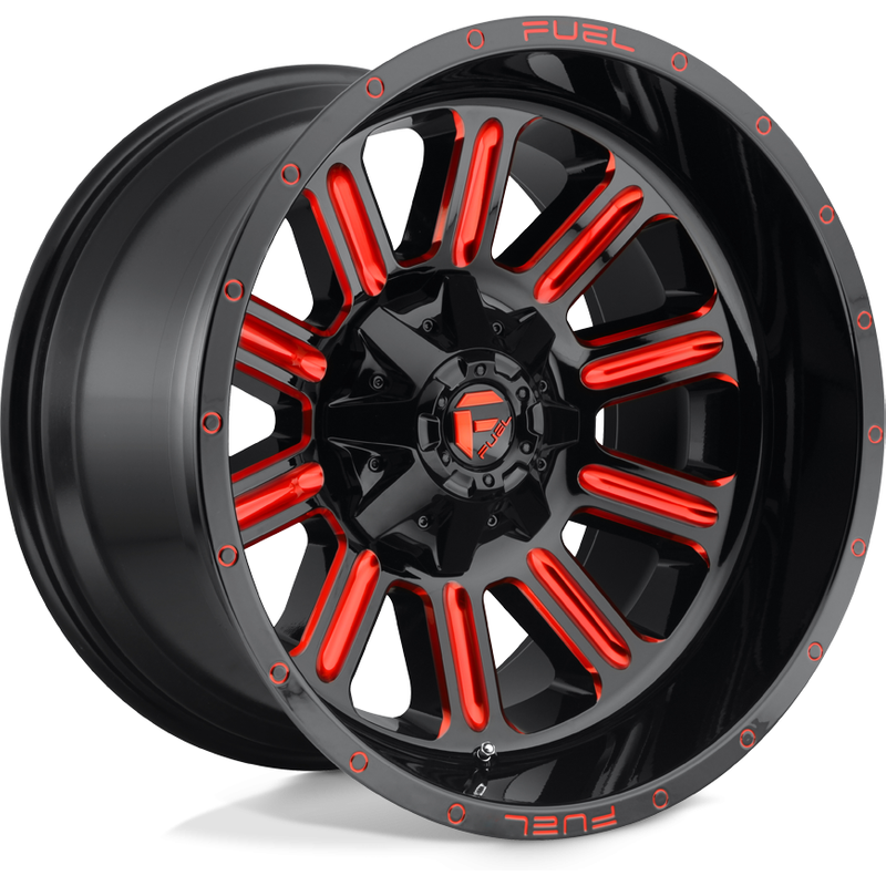 Fuel D621 Hardline Black Red Tinted Wheels - 15x8 - 6x139.7 — Wheels & Rims