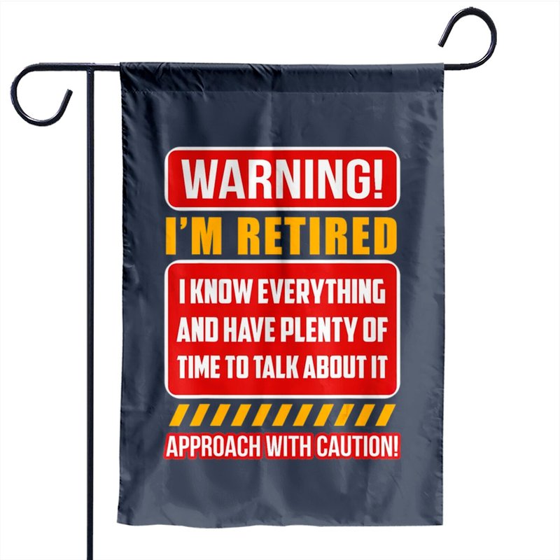 Retirement Gag Gifts for Men Garden Flags — Decorative Flags